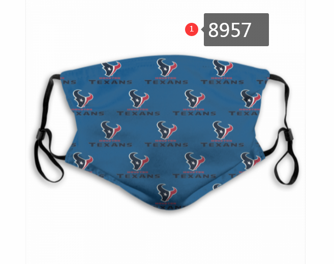 2020 NFL Houston Texans #4 Dust mask with filter->nfl dust mask->Sports Accessory